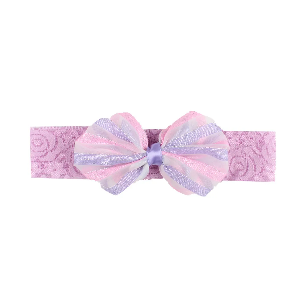 Kids Headband baby Bow lace hair band Hairband Elastic Bowknot Photography Hair Band For Girl Hair Accessories