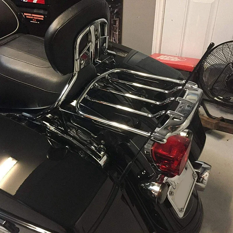 Багажная стойка Съемная двухслойная стойка с воздушным крылом для Harley Touring модели Street Road King Glide 2009- FLHR FLHX FLTR Ultra Cla