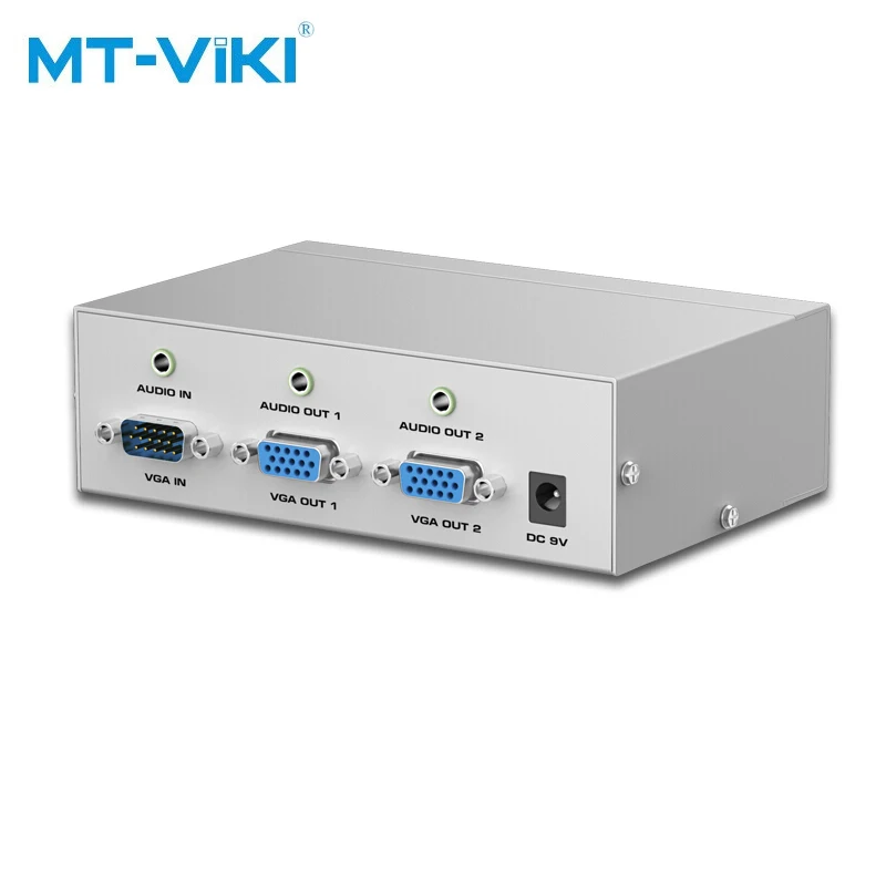 

VGA splitter 1 in 2 out Audio distributor 2 monitors display the same screen at the same time HD1080P MT-3502AV