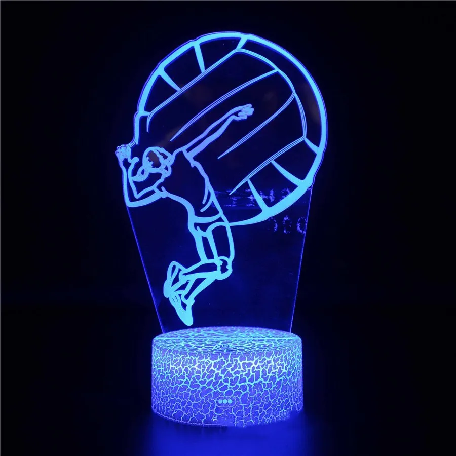 Светодиодный ночник 3D USB акриловая панель спортивная красочная Новинка Светодиодный прикроватный светильник GY045 пульт дистанционного управления креативный ночной Светильник - Испускаемый цвет: MY-448