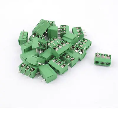 

25Pcs 3 Pin 5mm Pitch Screw Terminal Block Connector