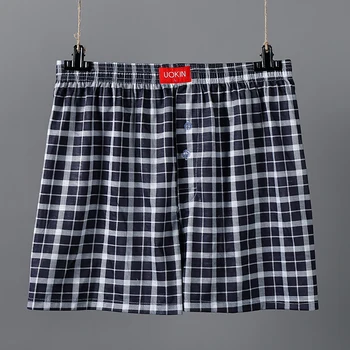 

Men's Casual Loose Plaid Home Lounge Shorts Beach Pants Boxer Underwear Plaid Loose Boxer Briefs