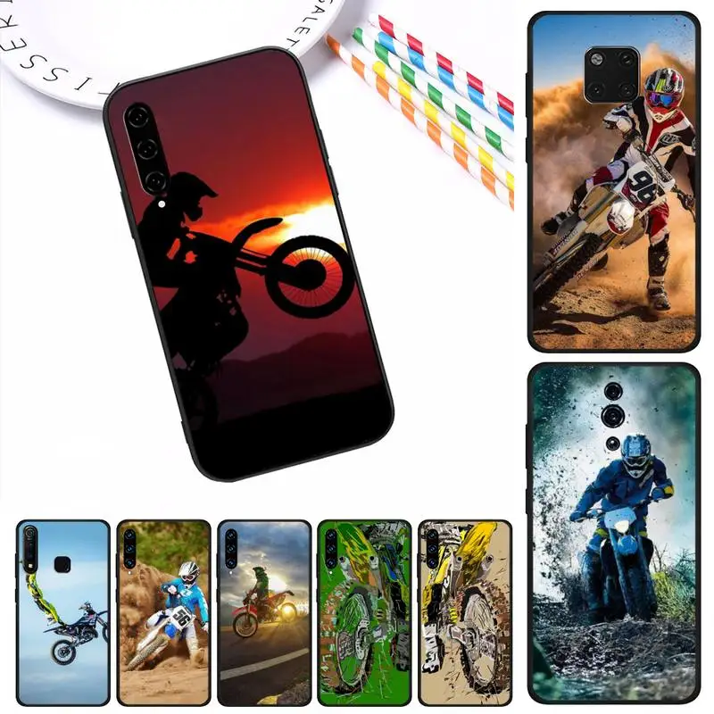 Motocross Dirt Bikes Motor Cross Art Print Phone Case For XiaoMi RedMi S2 4X 5 Plus 5A 6 6A 7 7A 8 8A 9 9A Cover | Мобильные