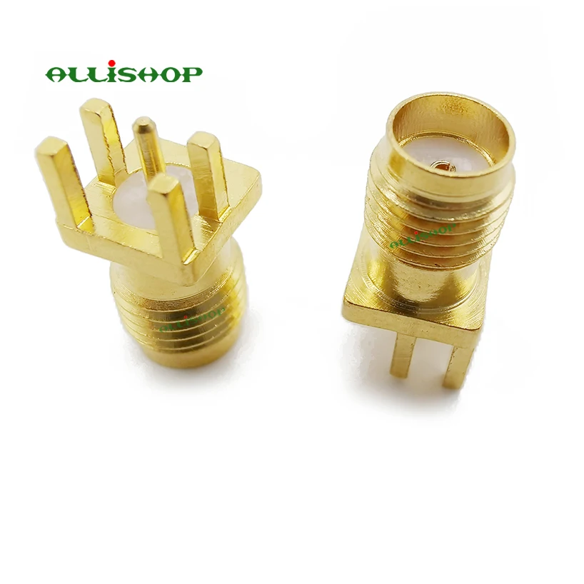 ALLiSHOP 10 шт. SMA женский разъем PCB край крепление припоя 0,062 ''RF разъем адаптера sma buchse PCB крепление прямые разъемы