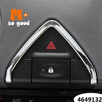 

2015 2016 Car Styling Accessories sticker shell For Renault Koleos ABS Chrome Car warning lamp switch button Cover Trim
