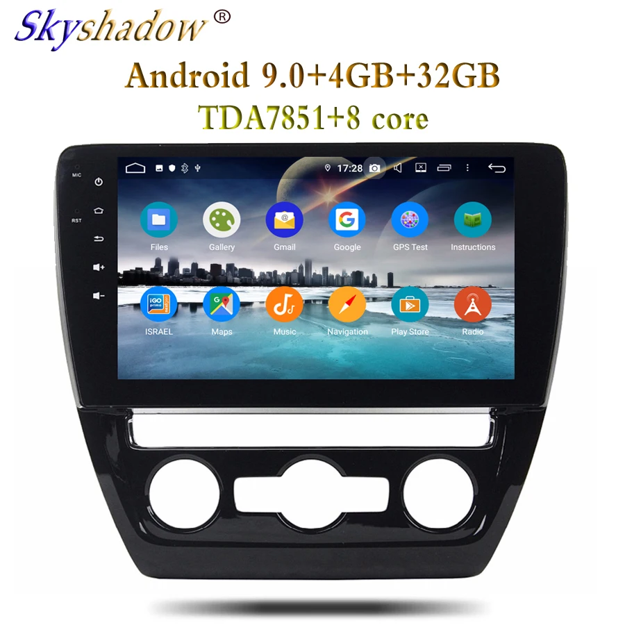 HD TDA7851 Android 9.0 for VW SAGITAR 4GB RAM 32GB ROM 8 CORE Car DVD Player GPS Glonass map RDS Radio wifi Bluetooth