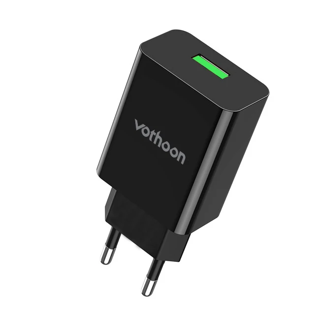 Vothoon 18 Вт Quick Charge 3,0 USB зарядное устройство для samsung S9 Xiaomi huawei QC 3,0 быстрое зарядное устройство для путешествий настенное зарядное устройство для мобильного телефона ЕС - Тип штекера: Black