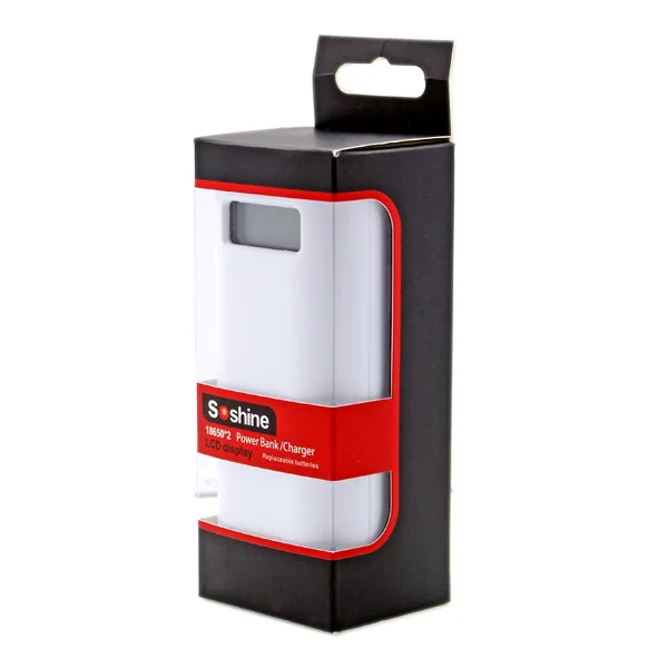 Soshine E4S 18650x2 lcd Портативный источник питания банк и зарядное устройство с Soshine 18650 3,7 V 3400mAh 3C литий-ионная аккумуляторная батарея