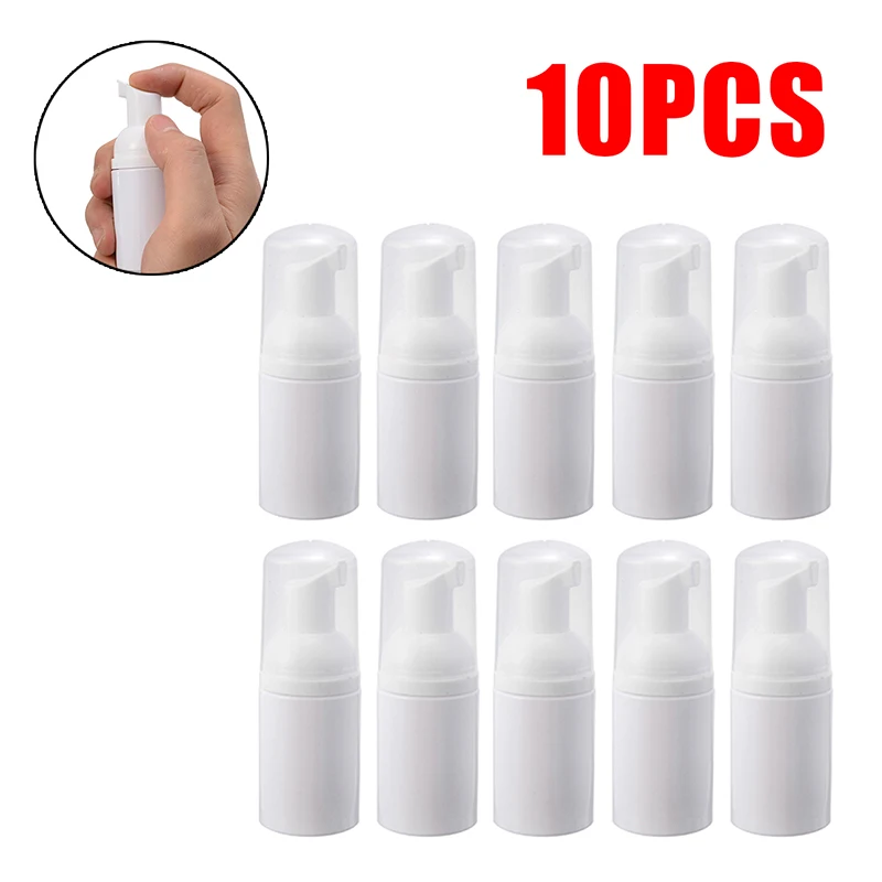 

10pcs 30ml Plastic Foamer Pump Bottle Refillable Empty Cleanser Soap Dispenser Bottle Shampoo Container Travel Tools