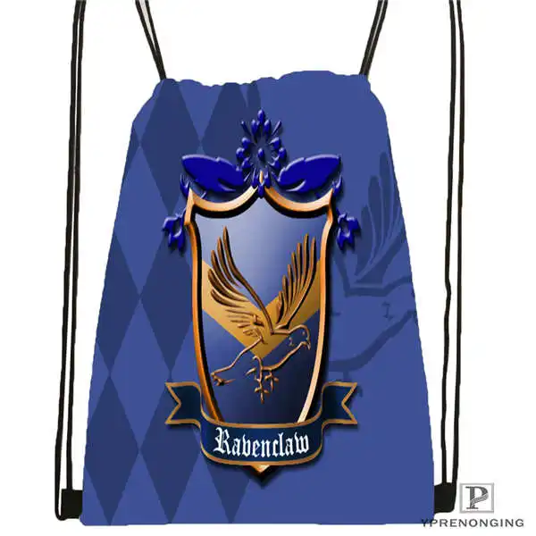 Drawstring Backpack Custom hufflepuff-@ 03-походная сумка на шнурке милый рюкзак для детей(черная спинка) 31x40 см#180611-03-127 - Цвет: Drawstring Backpack