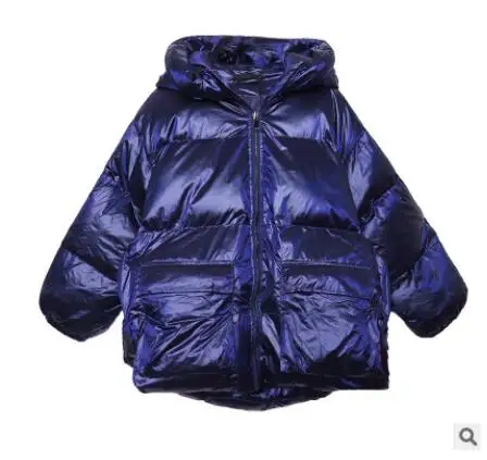 blue Женская модная новая парка с длинным рукавом, элегантная маленькая парка с капюшоном и прямым карманом, Зимняя парка, пуховое хлопковое пальто p250 - Цвет: blue