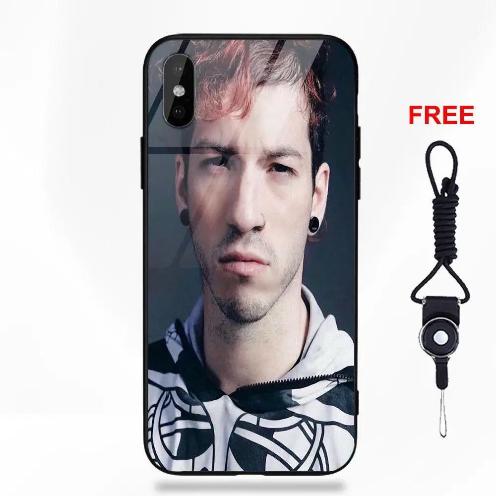 Для Apple iPhone 5 5C 5S SE 6 6S 7 8 Plus X XS Max XR Diy Мягкий ТПУ чехол+ закаленное стекло чехол для телефона Josh Dun Twenty One Pilots 21
