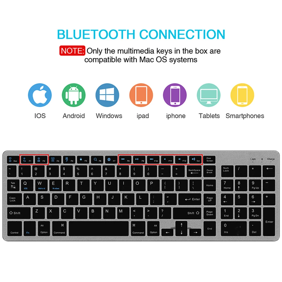 portátil smartphone recarregável teclado sem fio portátil com almofada número