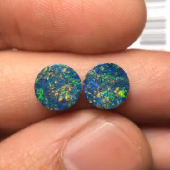 A1219 Австралия 2.885ct натуральные двухслойные опалы свободные драгоценные камни бусины для изготовления ювелирных изделий Изготовление сережек