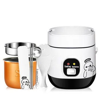 

1.2L Mini Rice Cooker 2 Layers Steamer Multifunction Cooking Pot Electric Insulation Heating Cooker Food Container Lunch Box