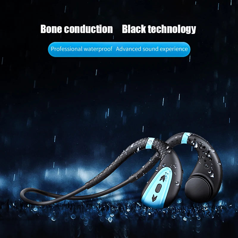Q1 Bone Conduction Bluetooth Headset Bluetooth 5.0 Wireless Outdoor Sports Headset Stereo Waterproof Bone Conduction Headset