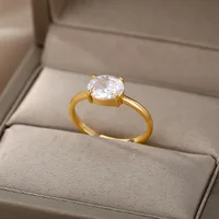 Elegant Birthstone Rings For Women Stainless Steel 12 Birthstone Couple Finger Ring Femme Wedding Birthday Jewelry Gift Bff 2023 - Image 4