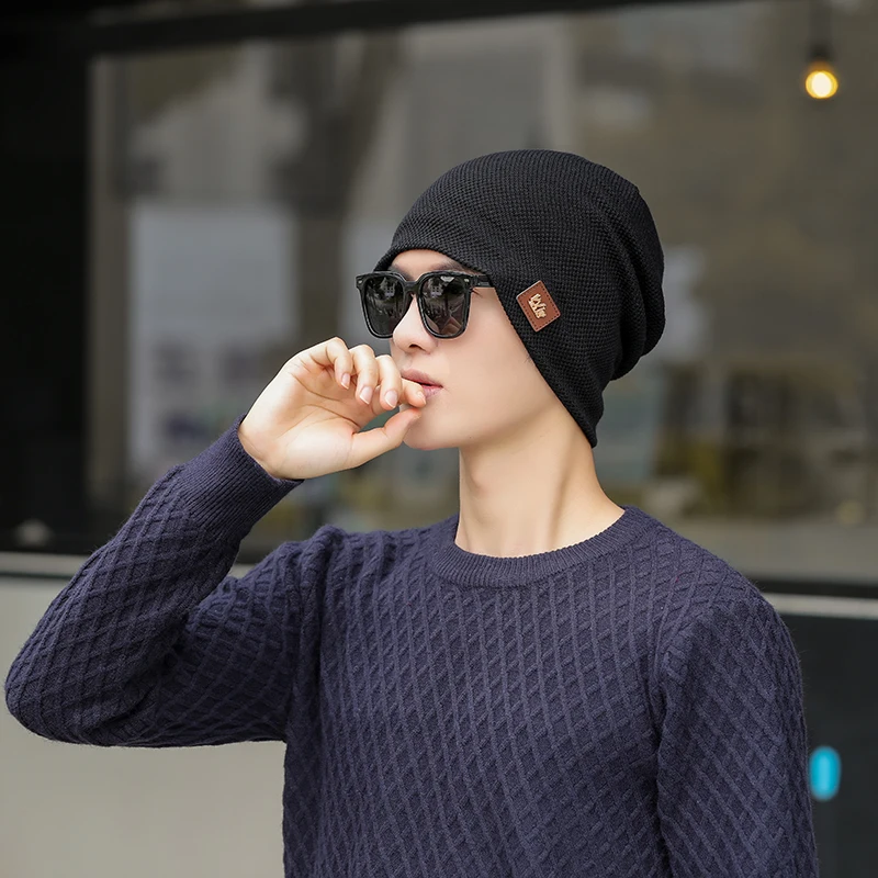 Men's Autumn Winter Beanies Hat Caps 