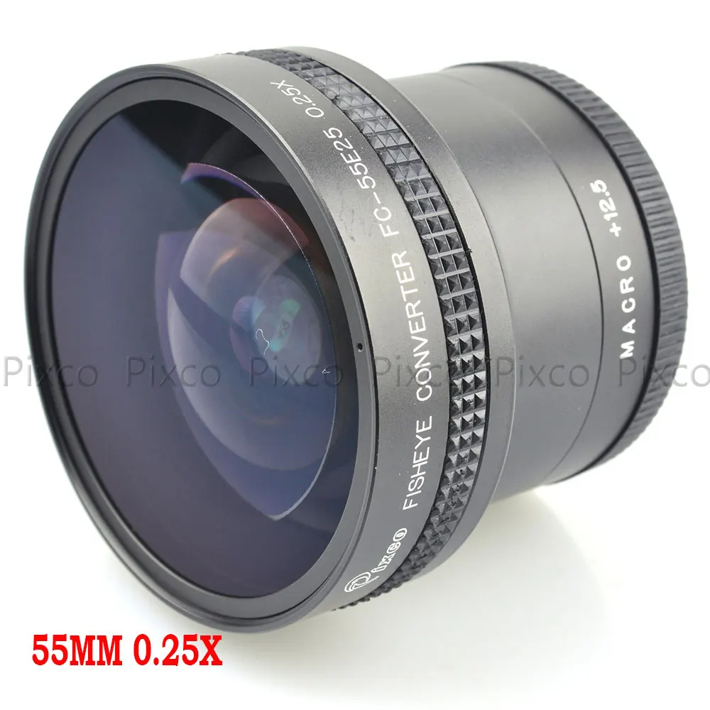 55 мм 0.25X Супер широкий угол макросъемки Рыбий глаз объектив для Canon NIKON PENTAX DSLR SLR камеры 55 мм резьба объектива