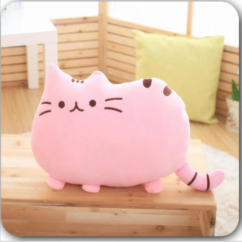 

Solid color cat doll cute cookie cat pillow eating cat fat face cat people plush toy doll cushion home decoration