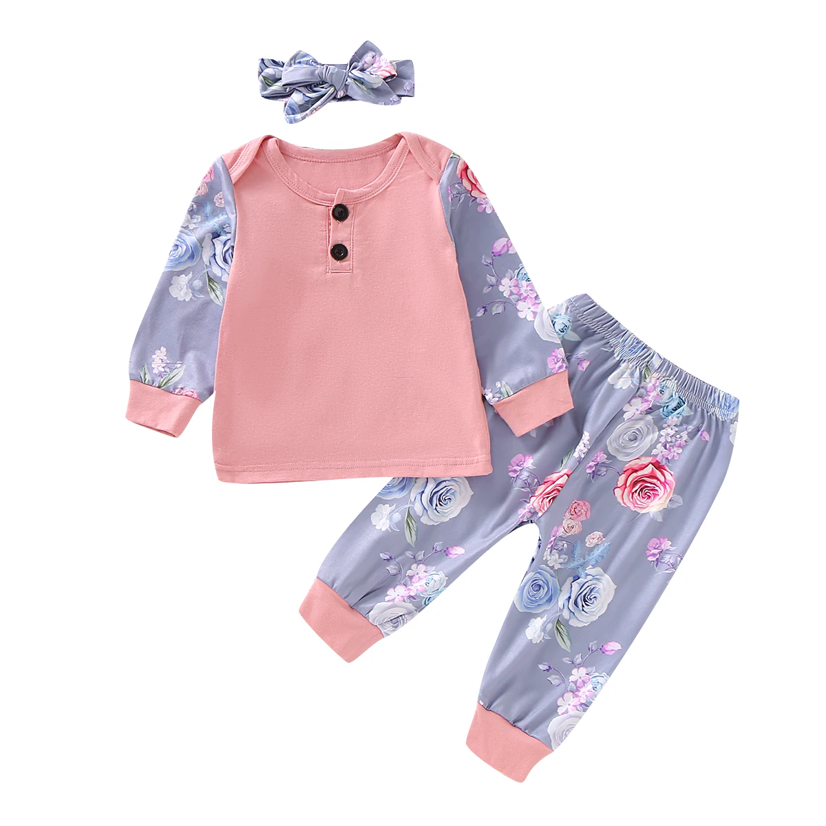 Imcute/Одежда для новорожденных девочек и мальчиков, пальто, футболка Топы+ штаны с цветочным принтом, леггинсы, комплект одежды, roupa de bebe terno, 6 мес.-24 мес