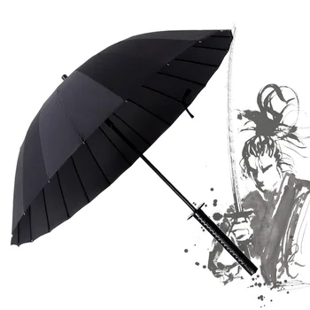 

Creative Personality Customizable Logo Katana jian san Large Automatic Long Umbrella Men 's And Women's -Style Animated Umbrella