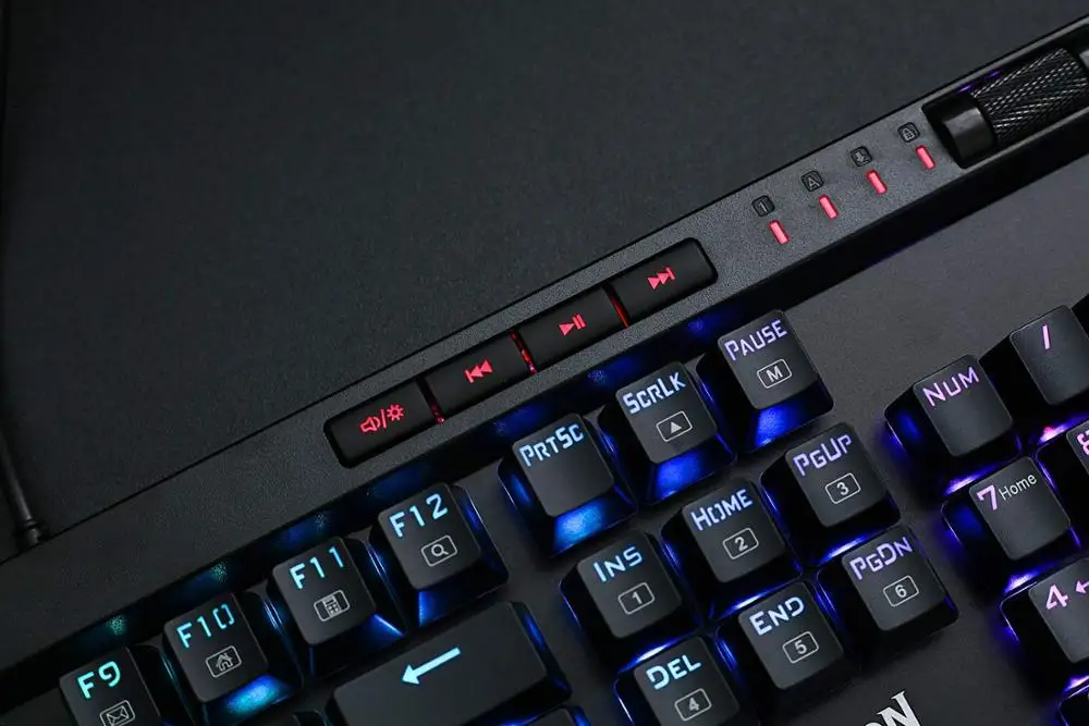 Redragon K580-PRO RGB Механическая игровая клавиатура RGB светодиодный подсветка 104 клавиши антиприкольные макроклавиши с оптическими коричневыми переключателями