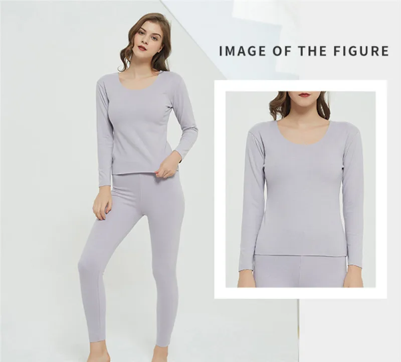 Damen-Thermo-Pyjama-Anzug, Übergröße, 5 x dick, warm, Damen-Intim-Unterwäsche-Set, lange Unterhosen, Winter-Nachtwäsche, 100 kg – Detail 14
