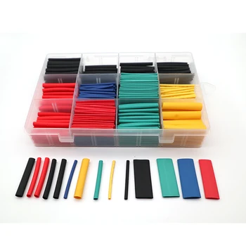 

530PCS Wire protection Shrinking Heat Shrinkable Tube Wire Cable Insulated Sleeving Tubing Set