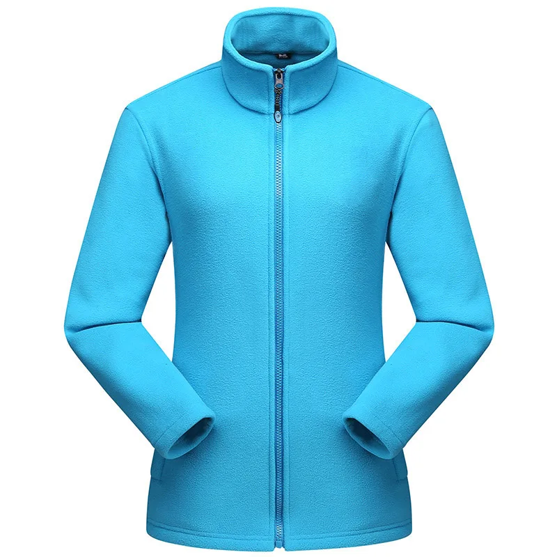 Women blue QUESHARK 4XL осенне-зимняя мужская и женская теплая флисовая куртка ветрозащитная походная Лыжная куртка - Цвет: Women blue
