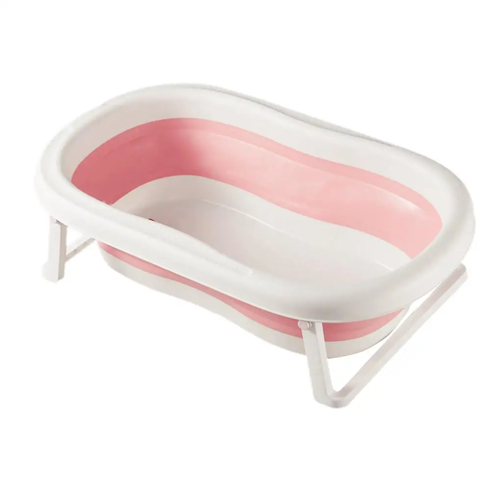 Kidlove детская Ванна портативный Душ бочонок Складной экономии пространства Нескользящие нескользящие для купания новорожденных - Цвет: Pink