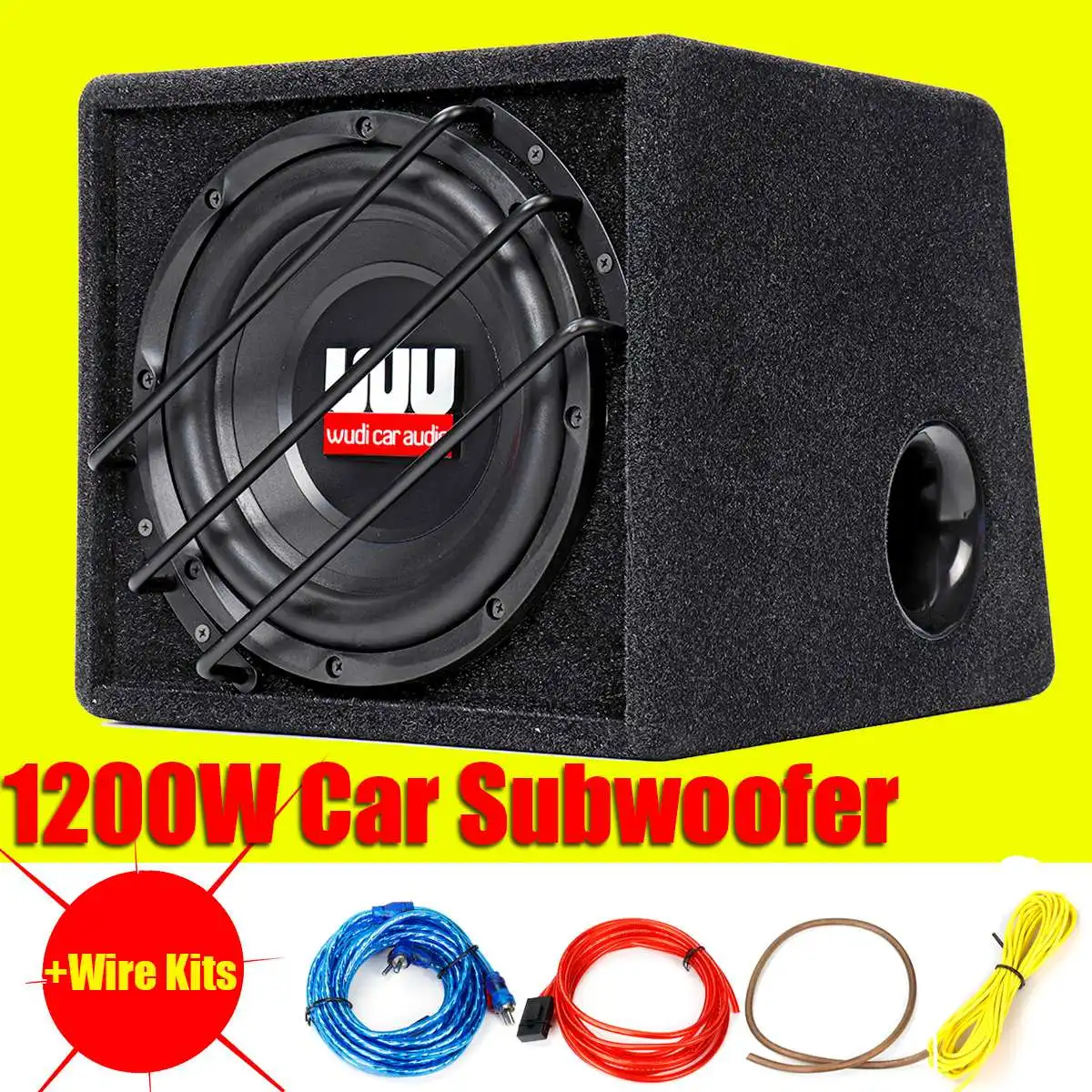 US $123.82 10 Inch 1200w Car Subwoofer Strong Subwoofer Car Speaker Auto Super Bass Car Audio Speaker Active Woofer Amplifer Speakers