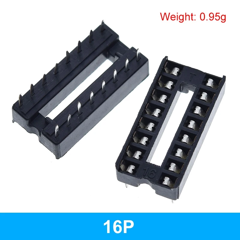 1pc IC seat 6P/8P/14P/16P/18P/20P/24P/28P DIP IC sockets Adaptor Solder Type 28 pin Narrow body DIP Sockets MCU seat 24PIN