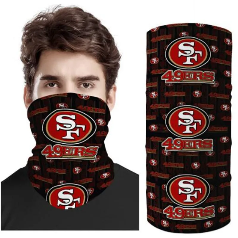 

Winter San Francisco Windproof Cycling Bandanas 3d Football Magic Tube Warm Face Scarf Neck Gaiter Hiking Outdoor Headwear 49ers