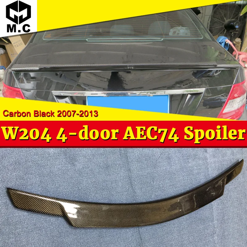 W204 C74 Стиль карбоновый спойлер заднего багажника, крыла подходит для MercedesMB C Class W204 4-дверный C180 C200 C250 C300 C350 седан 07-13