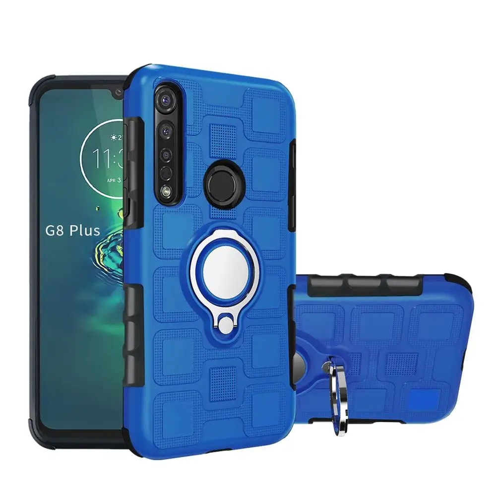 Ударопрочный защитный чехол для Motorola E6 G8 Plus, задняя крышка, Moto One Action Vision, TPU+ PC, 2 в 1, силиконовый защитный чехол, чехол