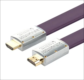 

Original wholesale HDMI high-definition cable 19-core oxygen-free copper purple flat type ultra clear 1080P 15, 20 meters