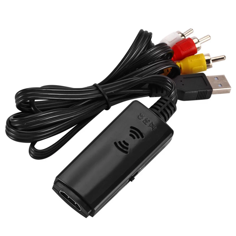 NEW-AV в HDMI конвертер композитный CVBS видео o адаптер поддержка PAL/N с USB кабель для