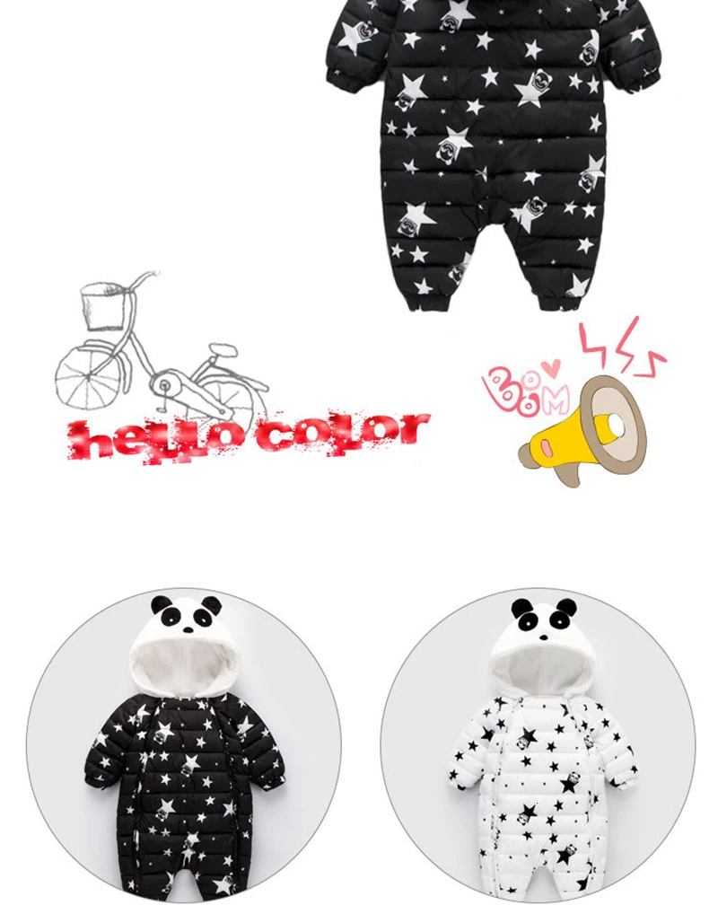 Весенняя панда, гигантская панда, детская балетная юбка, боди, Одежда для новорожденных девочек, мальчиков, утки, горные лыжи, дети, зимняя одежда