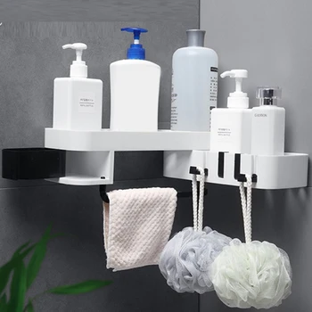 

Bathroom Corner Shelf Wall Mounted Kitchen Storage Holder Gel Shampoo Towel Rack for Household Bathroom Ornaments