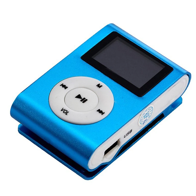 Мини-usb-зажим MP3-плеер видео экран Поддержка 32 ГБ Micro-SD TF карта