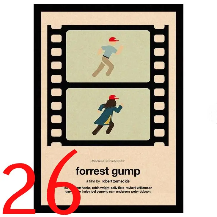 Perfect JL Forrest Gump Tom Hanks Vintage Posters For Home/Bar/Living Decor kraft Paper high quality poster wall sticker HBA7