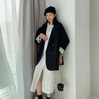 Blezery damskie minimalistyczna jednolita odzież wierzchnia luźna elegancka Retro oficjalna moda główna ulica kobieca na wszystkie mecze wiosna wygodna 6