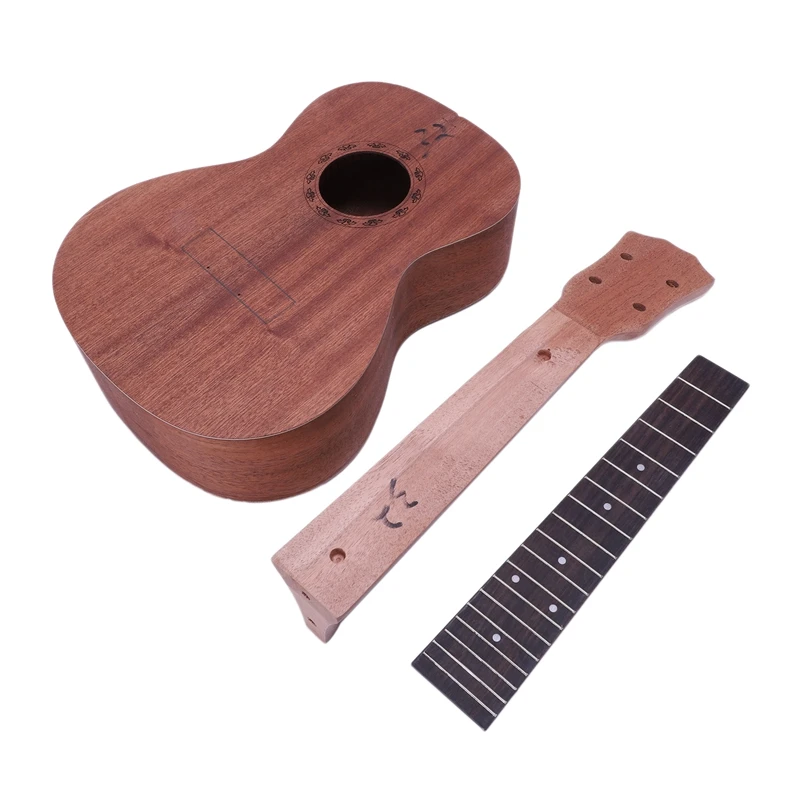 Концертная Гавайская Гитара Diy Kit 23 дюйма из красного дерева 4 струны гитара для