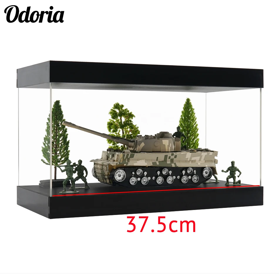 Odoria 34/40/51cm Acrilico Expositora Vitrina Metacrilato Caja Grande  Transparente para Colecciones Figuras Maquetas Escaparate 1/35 1/32 1/72  1/18