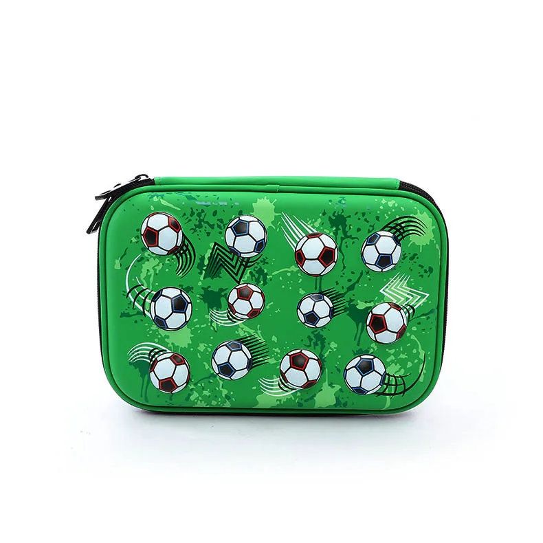 

Australia Eva Cartoon Creative Football Stationery Box 3D Digital Printing Pencil Box Large Capacity Pencil Case Wholesale Custo