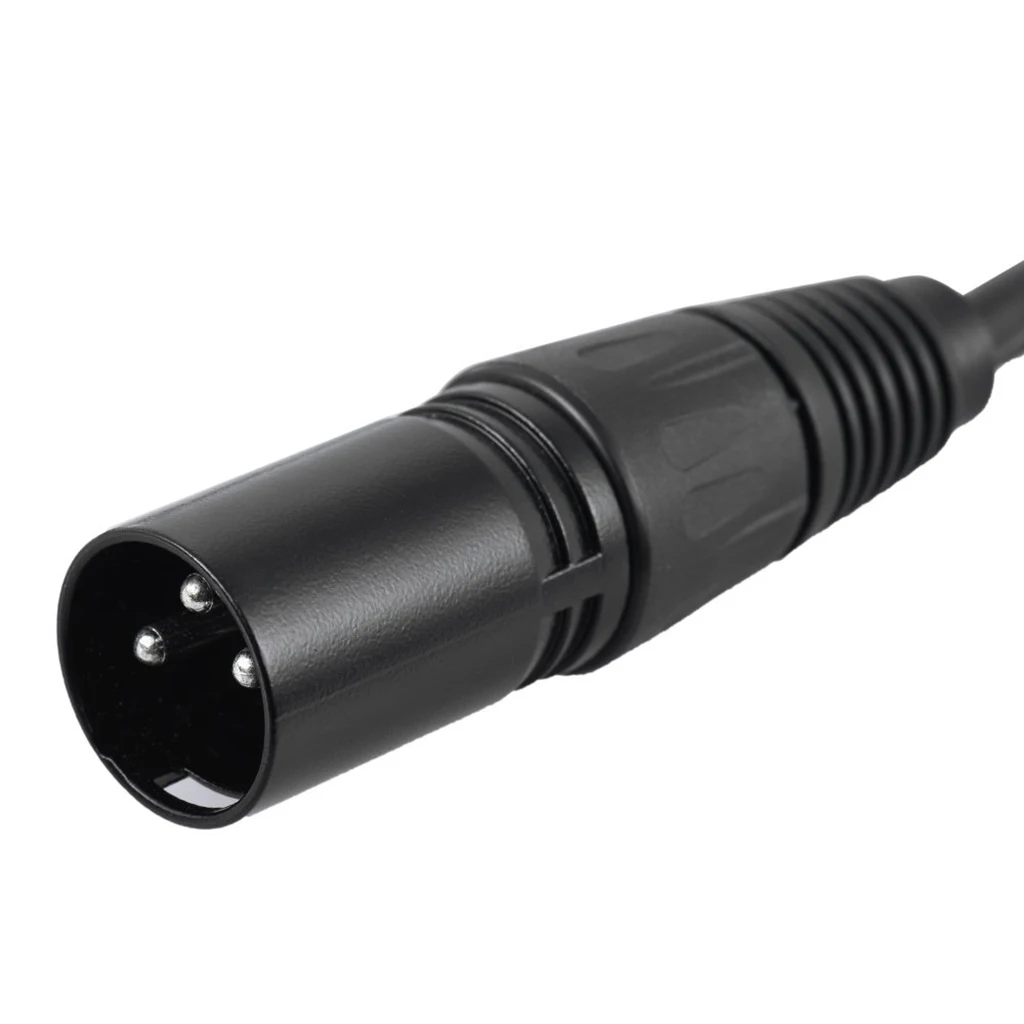 0.3m/1ft XLR Y Splitter 3-Pin Male to Dual Female Mic Microphone Cable Cord