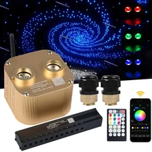 

20W Twinkle Effect Double Heads Bluetooth App/Remote Control Optic Fiber Light Engine 12V With 3W Shooting Meteor Light Source