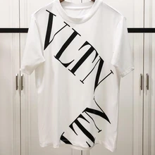 Осень, Новое поступление, известный бренд с буквенным принтом, футболка с коротким рукавом, хлопок, футболка для мужчин, роскошная одежда