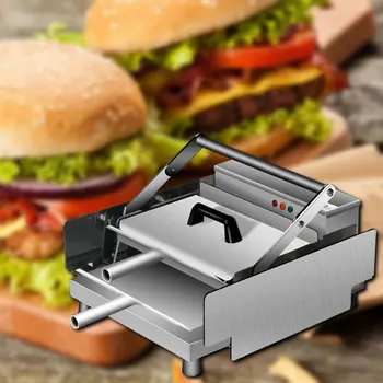 

220V small stainless steel burger machine commercial double aluminum plate electric burger chicken roll machine 1000W